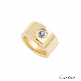 Cartier Yellow Gold Sapphire Band Ring